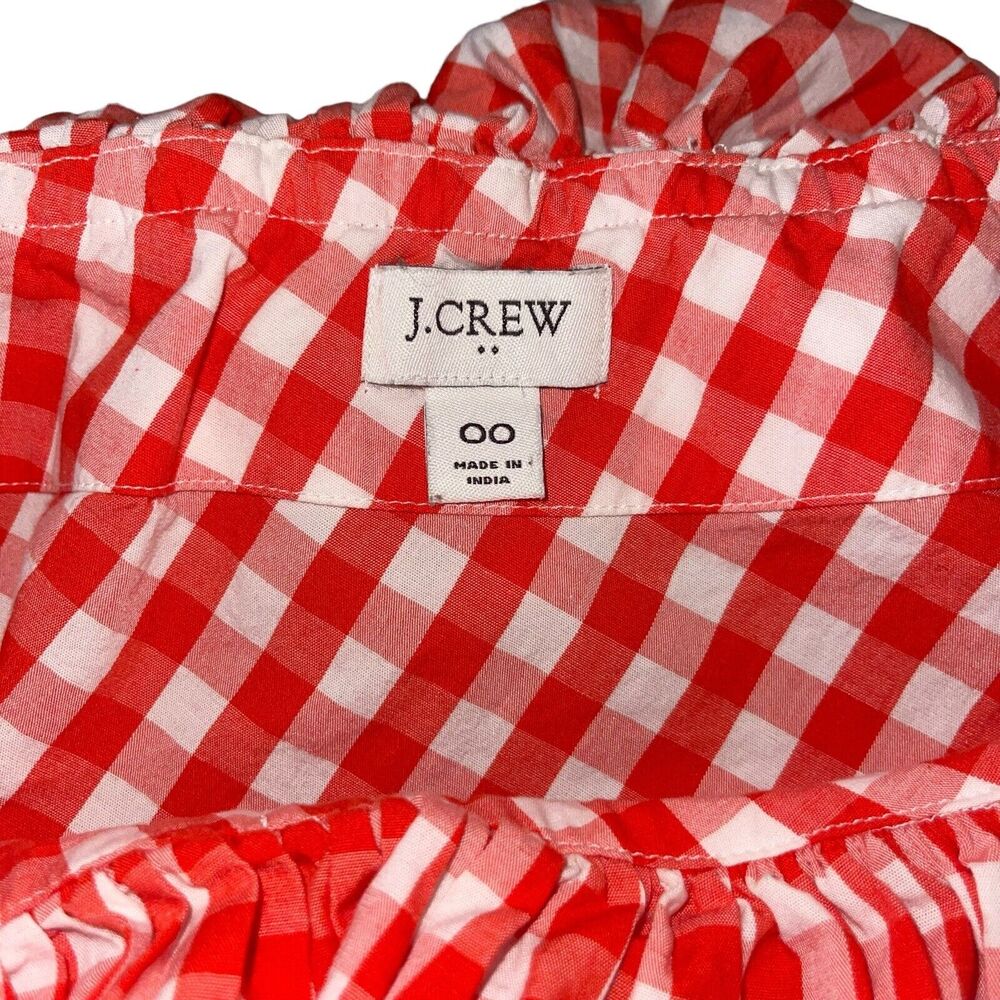 J. Crew One Shoulder Gingham Blouse - Picture 4 of 7